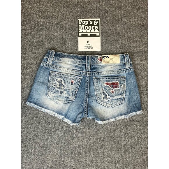 Miss Me Women's Jean Shorts Signature Short Size 26 With Stains - Picture 2 of 16